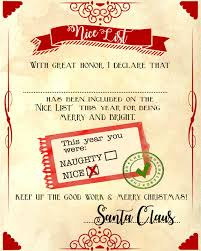 Such a cute naughty or nice free printable certificate, signed! Santa Nice List Free Printable Certificate