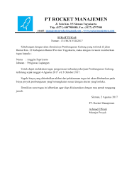 Contoh Surat Dagang Perusahaan