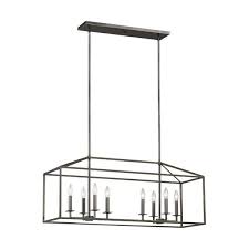 This Odie 8 Light Kitchen Island Pendant Showcases A Generous Silhouette That Dr Contemporary Kitchen Island Lighting Kitchen Island Lighting Sea Gull Lighting