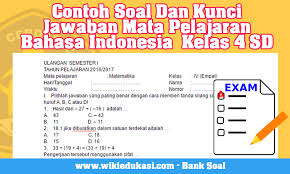 Contoh Soal Dan Kunci Tanggapan Mata Pelajaran Bahasa Indonesia Kelas 4 Sd Idn Paperplane