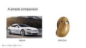 In an sec filing on monday, telsa revealed that the electric car company purchased $1.5 billion worth of bitcoin and expects to accept the cryptocurrency for its products in the future. Jpm Coin Bitcoin How A Potato Is Attempting To Compete By Aleksandar Svetski Hackernoon Com Medium