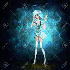 Female character design cute anime character character art fantasy characters female characters anime characters gothic anime girls frontline drawing reference poses. Character For The Game Girl Anime Drawing Stock Photo Picture And Royalty Free Image Image 72965575
