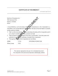 Confirmation that the company is in good standing and not in. 50 Best Certificate Of Incumbency Samples Free á… Templatelab