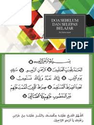 Solat witir adalah solat sunat yang istimewa dan sangat digalakkan islam. Doa Sebelum Dan Selepas Belajar