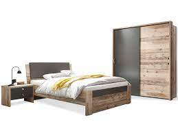 Lieferung per spedition ✓ viele bezahlmöglichkeiten ✓. Meggie 3tlg Schlafzimmer Set Kleiderschrank B170 Bett 140x200 Cm Nachtkommode Ebay