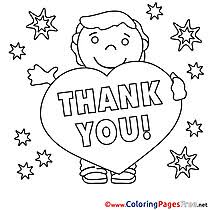 Animal colouring page thank you free. Thank You Coloring Pages