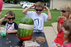 If you only put a hundred or so rubber bands on a watermelon it isn't going to make it explode, but over time it may cause it to split because the force on the rind has changed and continues to do so as the rubber bands want to go back to their original shape. How To Explode A Watermelon With Rubber Bands Wichita Mom