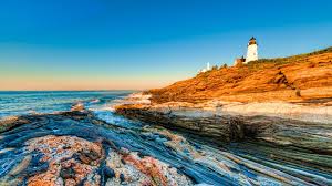 Early Morning Sunrise At The Pemaquid Point Lighthouse In Maine Usa Scenic Lighthouse Pemaquid