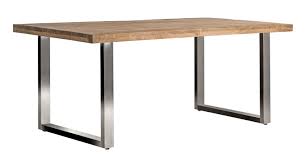 Maybe you would like to learn more about one of these? V Home Table A Manger Manguier Massif Clair Et Pieds Metal Argente Yko Lestendances Fr