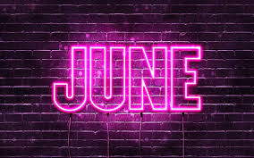 June rosalie, june gabrielle, june elinor, june fiona and june colette are first and middle name suggestions that we think are too sweet. Download Wallpapers June 4k Wallpapers With Names Female Names June Name Purple Neon Lights Horizontal Text Picture With June Name For Desktop Free Pictures For Desktop Free