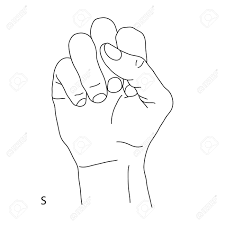 The capital ß was declared an official letter of the german alphabet on 29 june 2017.; S Is The Nineteenth Letter Of The Alphabet In Sign Language Gesture In The Form Of