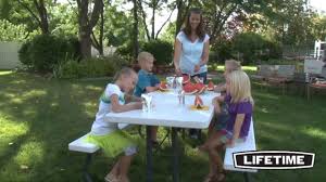 Lifetime 80215 6 Ft White Folding Picnic Table Folding Picnic Table Lifetime Tables Lifetime