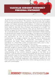 Vascular Surgery Residency Personal Statement Vascular Surgery Personal Statement Vascular