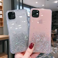 Soft Silicone Bling Glitter Transparent Protective For Iphone 11 Pro Max Iphone11 11pro Girly Phone Cases Iphone Cases Phone Cases