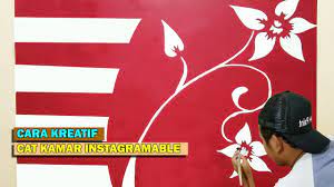 Lalu tempelkan rangkaian bunga dari karton tisu. Cat Dinding Kamar Tidur Instagramable Keren Room Wall Painting Interior Design Youtube