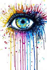 Rainbow Eye Signed Art Print Etsy Art Painting Art Drawings Eye Art
