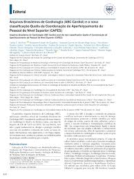 PDF) Arquivos Brasileiros de Cardiologia (ABC Cardiol) e a nova  classificação Qualis da Coordenação de Aperfeiçoamento de Pessoal de Nível  Superior (CAPES)