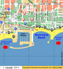 If you want to get driving direction to a particular location in spain, enter the location in the search box that's embedded in the actual map and then you will be given the option to get the driving directions. Location Map For The Icaria Beach In Barcelona Spain