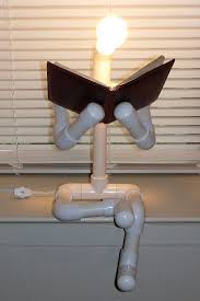 Pvc Lamp That Is A Posable Figurine 60 00 Via Etsy Moveis Tubulares Iluminacao De Tubo Moveis De Pvc