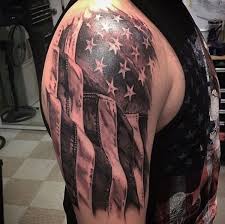 Half Sleeve Black American Flag Tattoo American Flag Tattoo American Flag Tattoo Flag Tattoo Tribal Sleeve Tattoos