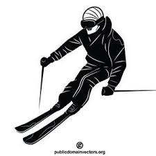 Skier On The Ski Slope Vector Image Skier Vector Graphics Vector