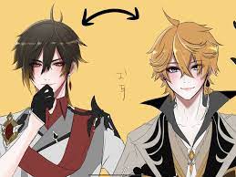 childe x zhongli cute anime character anime anime characters