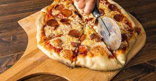 Grilled New York Style Pepperoni Pizza Recipe Traeger Grills Recipe Pizza Recipes Pepperoni Pepperoni Pizza Pizza Recipes