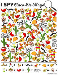 You don't have to be mexican to enjoy the fun, food, and festivities of cinco de mayo. I Spy Cinco De Mayo Free Printable Mrs Merry