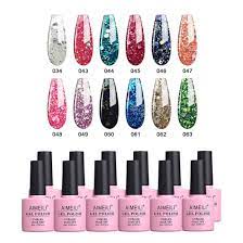 Glitzer ist nicht gleich glitzer. Aimeili Uv Led Gellack Mehrfarbig Abl Sbarer Gel Nagellack Glitzer Gel Polish Set 12 X 10ml Set Nummer 7 Gel Nagellack Nagellack Led