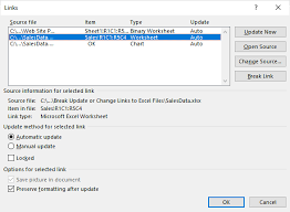 Workplace productivity blog web worker daily has written up a list of their. How To Break Update Or Change Links To Excel Charts Or Worksheets In Microsoft Word