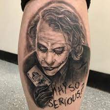 Touch device users, explore by touch or with swipe gestures. Photo By Inkjecta On Instagram Joker Jokertattoo Heathledger Batman Batmantattoo Heathledgertattoo Joker Tattoo Design Joker Tattoo Joker Card Tattoo