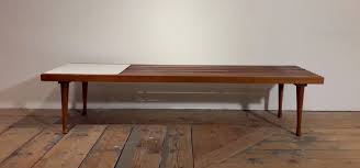 Small mark on the white laminate top, please see pictures dimensions: American Coffee Table In Latticed Wood And White Laminate 1960s For Sale At Pamono