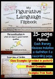 Figurative Language Flipbook Simile Metaphor Alliteration Personification Onomatopoeia Hyperbole Idiom Figurative Language Literary Devices Language