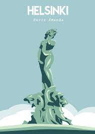Helsinki Travel Poster Illustration