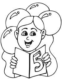 Do not limit your imagination. Birthday Coloring Page A Five Year Old Holding His Card Birthday Coloring Pages Easter Coloring Book Disney Coloring Pages