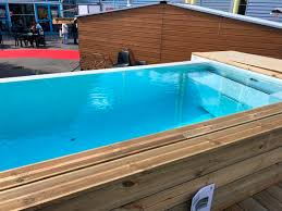 Above Ground Swimming Pool City Pool Infinity 5 X 2 X 1 35 Tilestone Pools One Piece Tiled Pools Stone Outdoor