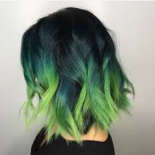 Typically, it's blended from a dark color to a lighter color, starting at the top of green and black ombre. 71 Green Hair Dye Ideas That You Will Love Style Easily