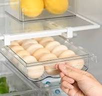 Egg Holder for Refrigerator, Fridge Egg Storage Tray, Clear Plastic Egg  Drawer for Refrigerator, Space Saver Egg Storage Container & Organizer