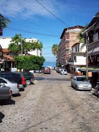 Puerto Vallarta Street Typical Cobblestone Street Mexico Travel Puerto Vallarta Mexico Vacation