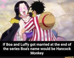 If Boa And Luffy Got Married At The End Of The Series Boa S Name Would Be Hancock Monkey If Boa And Luffy Got Married At The End Of The Series Boa S