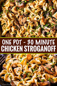We can think of no better reward waiting for you at the end of a hectic saturday of errands, cleaning or whatever read more what's for dinner? Chicken Stroganoff 30 Minute One Pot Meal The Chunky Chef
