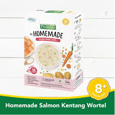 Lihat juga resep salmon goreng bbq enak lainnya. Jual Promina 8 Homemade Bubur Salmon Kentang Wortel Box 100gr Jakarta Timur Promina Official Store Tokopedia