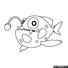 Teach about the different breeds of fish and their unique. Angler Fish Coloring Page