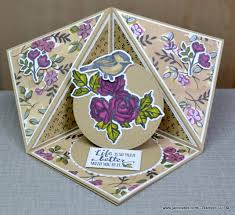 Masculine cards, easy paper craft ideas, paper today's project and video tutorial is a handmade card and punch tip using the above the clouds bundle from the stampin' up! Triangle Corner Pop Up Card Video Janb Cards