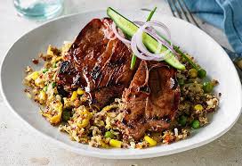 Char Siu Baked Lamb Chop With An Easy Quinoa Fried Rice Recipe 9kitchen Lamb Recipes Baked Lamb Chops Easy Quinoa