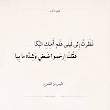 شعر قيس بن الملوح نظرت إلى ليلى فلم أملك البكا عالم الأدب Words Quotes Quotes Words