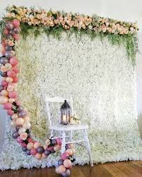 Balloon garland with flower wall. Gorgeous White Flower Wall And Balloon Garland Available For Hire Balloon Wall Flower Wall Balloon Garland
