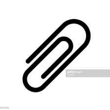 Paper Clip Icon Symbol Of E Mail Attachment Outline Modern Design Paper Clip Icon Symbols