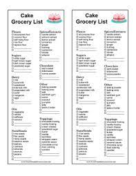 Free diabetic recipes to print : Printable Cake Grocery List Diabetic Recipes Diabetic Snacks Diabetic Food List