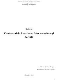 Guardarguardar contractul de locatiune in noul cod civil para más tarde. Doc Contractul De Locatiune Cristian Obrijanu Academia Edu